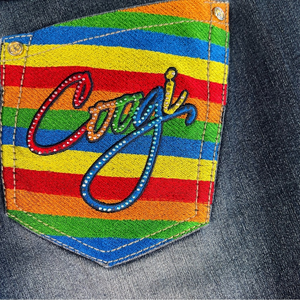Coogi Blue Jeans with Colorful Pocket Design 16W Women’s - Picture 8 of 11